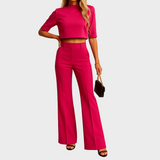 Mareen - Fitted Autumn Set with Top and Pants for Women