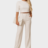 Mareen - Fitted Autumn Set with Top and Pants for Women