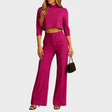 Mareen - Fitted Autumn Set with Top and Pants for Women