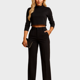 Mareen - Fitted Autumn Set with Top and Pants for Women