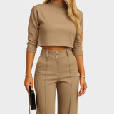 Mareen - Fitted Autumn Set with Top and Pants for Women