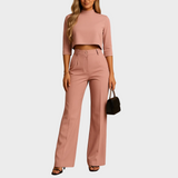 Mareen - Fitted Autumn Set with Top and Pants for Women