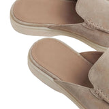 Beige Suede Yacht Moccasins