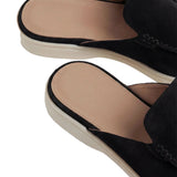 Black Suede Yacht Mules
