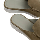 Green Suede Mules Yacht