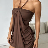 Karolína – Chocolate Mini Dress