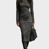 Midi Dress with Long Sleeves