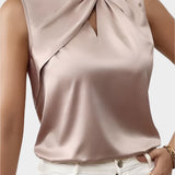 Tereza - Elegant Satin Sleeveless Blouse