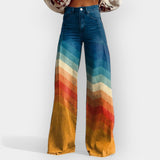 Rosalie - High-Waisted Pants with Flared Legs