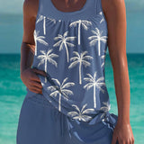 Trudy - Elegant tankini with tummy control effect and matching shorts