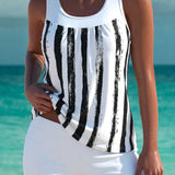 Trudy - Elegant tankini with tummy control effect and matching shorts