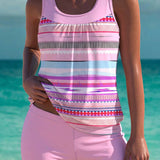 Trudy - Elegant tankini with tummy control effect and matching shorts