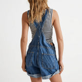 Daphne - Short Denim Overalls