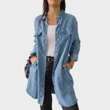 Maeve - Long Sleeve Denim Shirt Dress