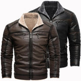 Retro Fleece Leather Lined Jacket