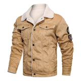 Elegant Warm Leather Jacket with Fleece