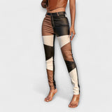 Color Block Pattern Pants