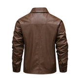 Elegant Windproof Leather Jacket