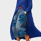Daniella - Linen Dress & Floral Denim Set