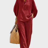 Mariel – Cotton-Linen Set with Wide Pants