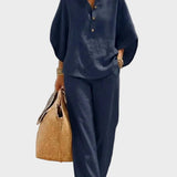 Mariel – Cotton-Linen Set with Wide Pants