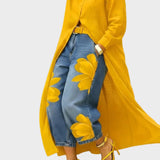 Daniella - Linen Dress & Floral Denim Set