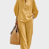 Mariel – Cotton-Linen Set with Wide Pants