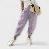 Sanne - Comfortable Ribbed Pants