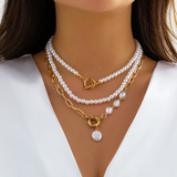 Vintage Pearl Necklace in Multi-Layered Design