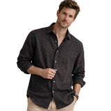 Men's Meadowfall Linen Shirt, Loose Fit, with Buttons