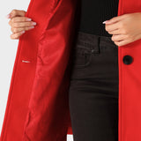Josephine - Women's Winter Trench Coat with One Button